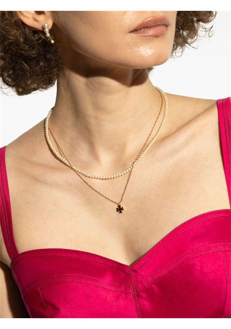 Gold layered logo-detail necklace Tory Burch - women TORY BURCH | 171095137